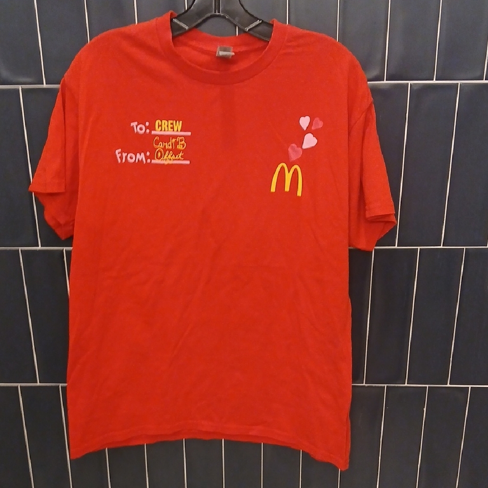 McDonald's Red Crew Tee with Heart Design